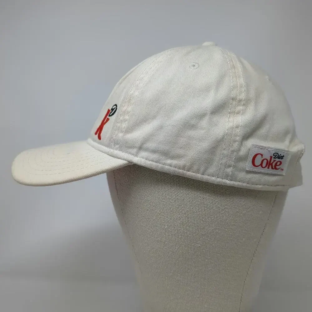 Diet Coke Baseball Cap White One Size Woman Embroidery Red Underbrim Strapback